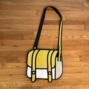 3D messenger bag that looks 2D, waterproof canvas and nylon, like new!